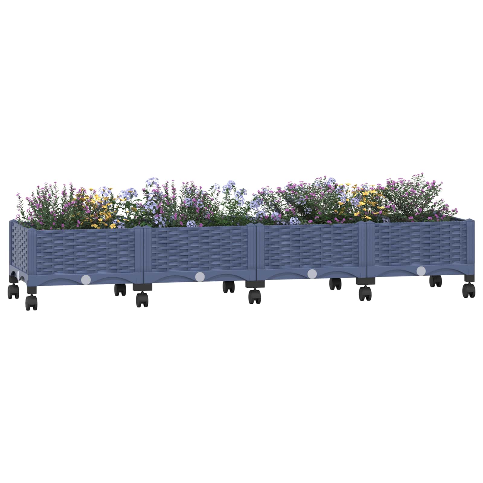 Gartenpflanzer 160 X 40 X 33 Cm Pp Blaugrau