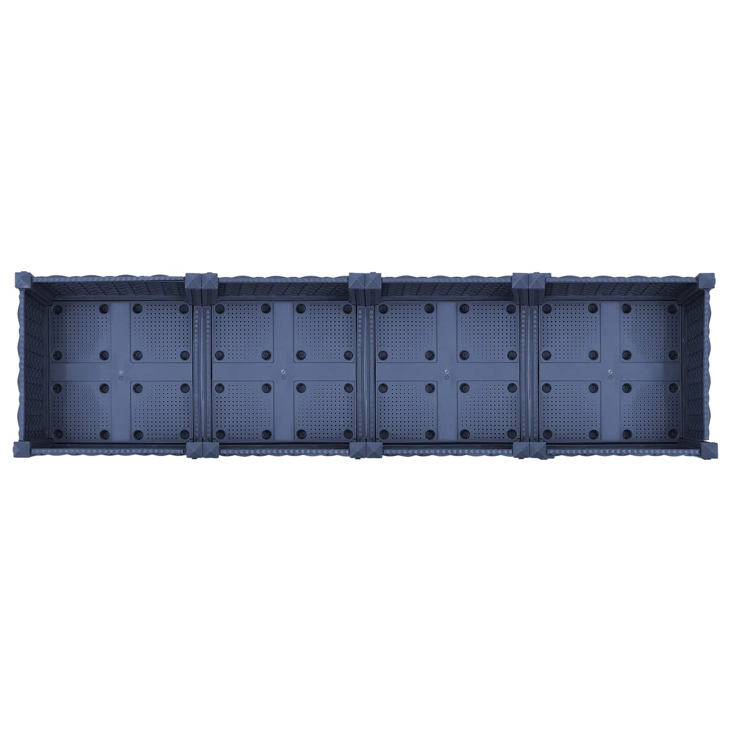 Gartenpflanzer 160 X 40 X 33 Cm Pp Blaugrau
