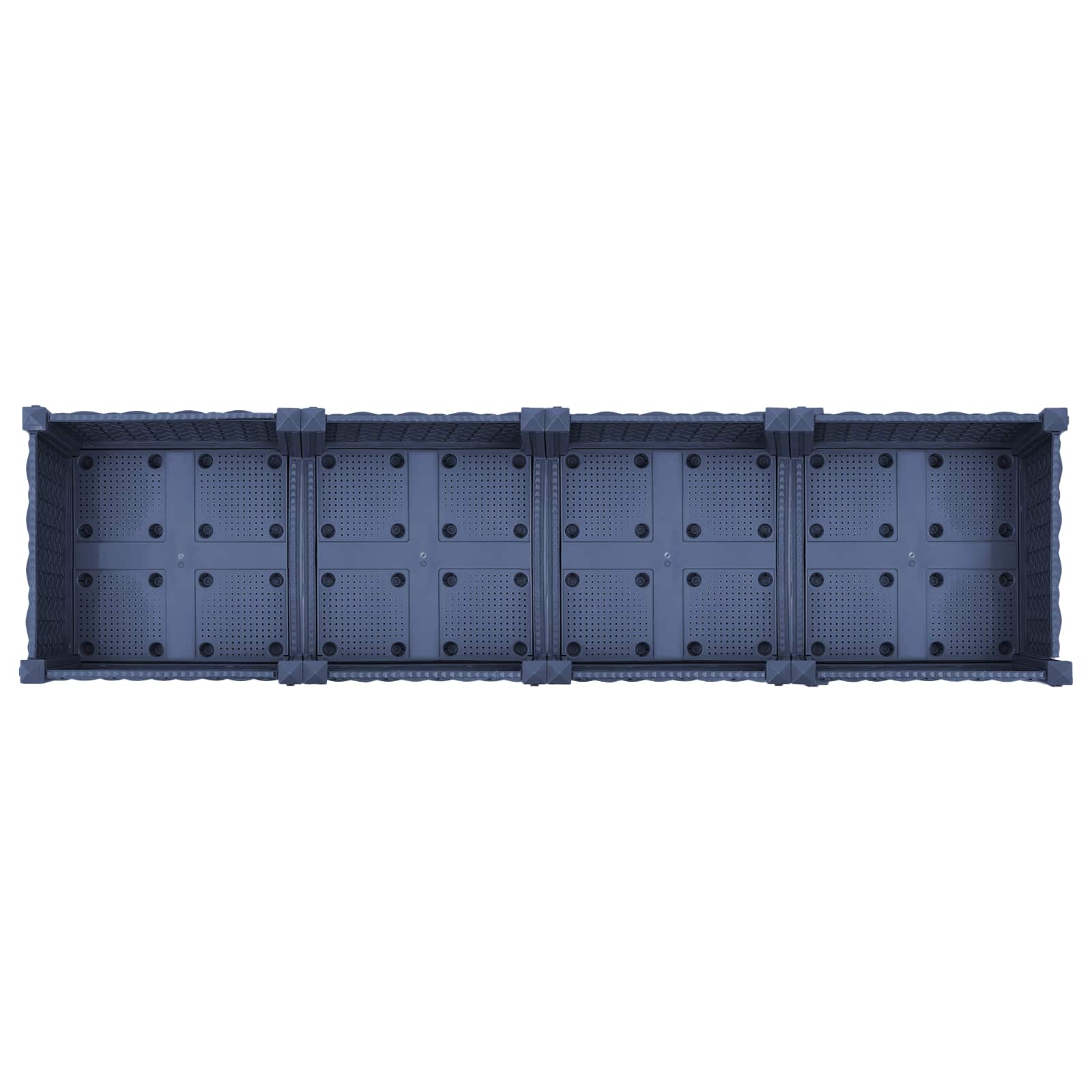 Gartenpflanzer 160 X 40 X 33 Cm Pp Blaugrau