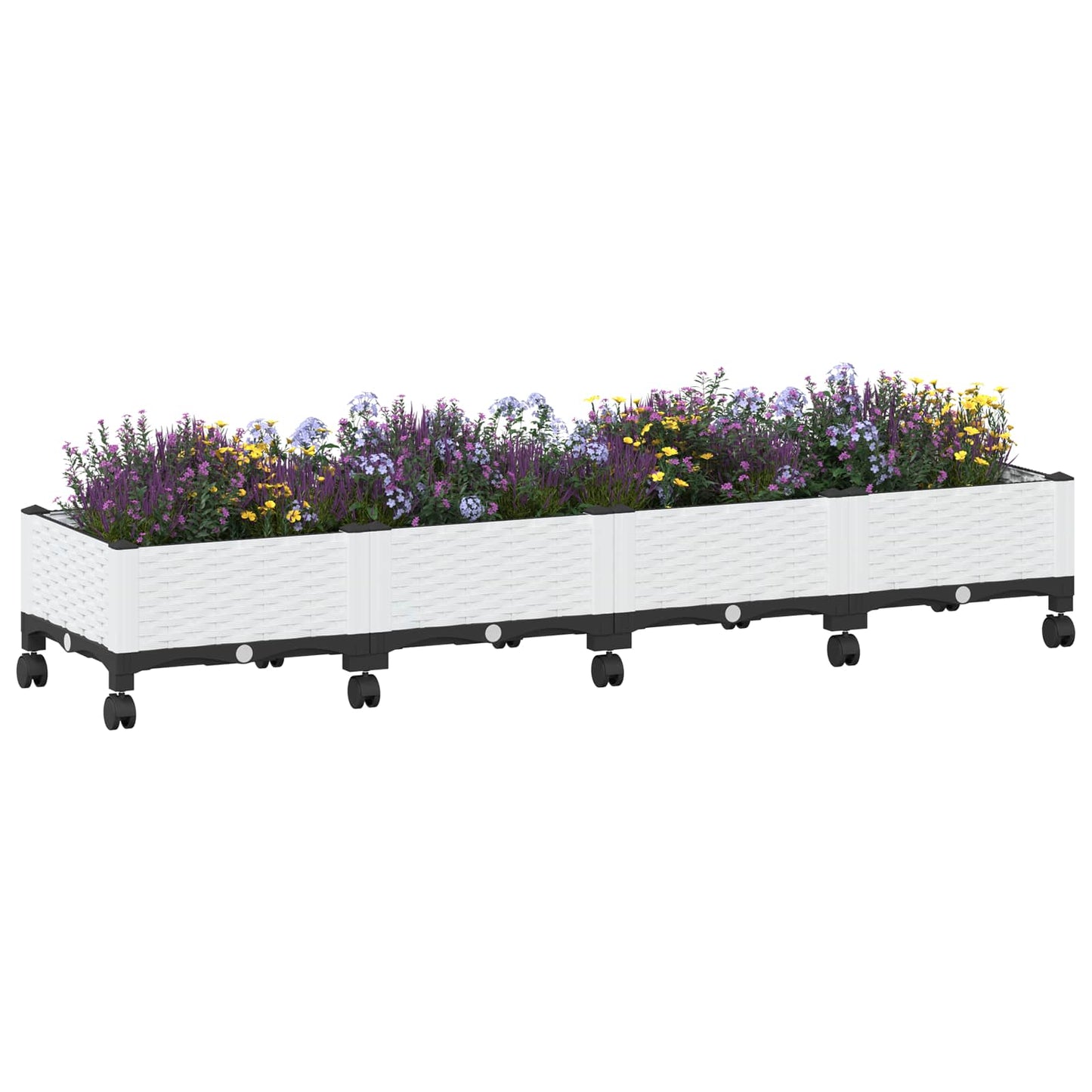 Gartenpflanzer 160 X 40 X 33 Cm Pp Weiß