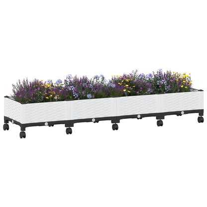 Gartenpflanzer 160 X 40 X 33 Cm Pp Weiß