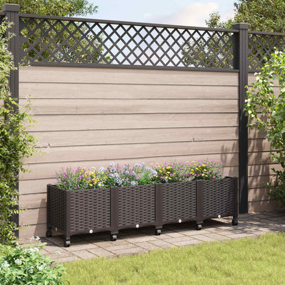 Gartenpflanzer 160 X 40 X 44 Cm Pp Braun