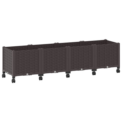 Gartenpflanzer 160 X 40 X 44 Cm Pp Braun