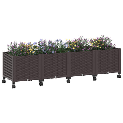 Gartenpflanzer 160 X 40 X 44 Cm Pp Braun