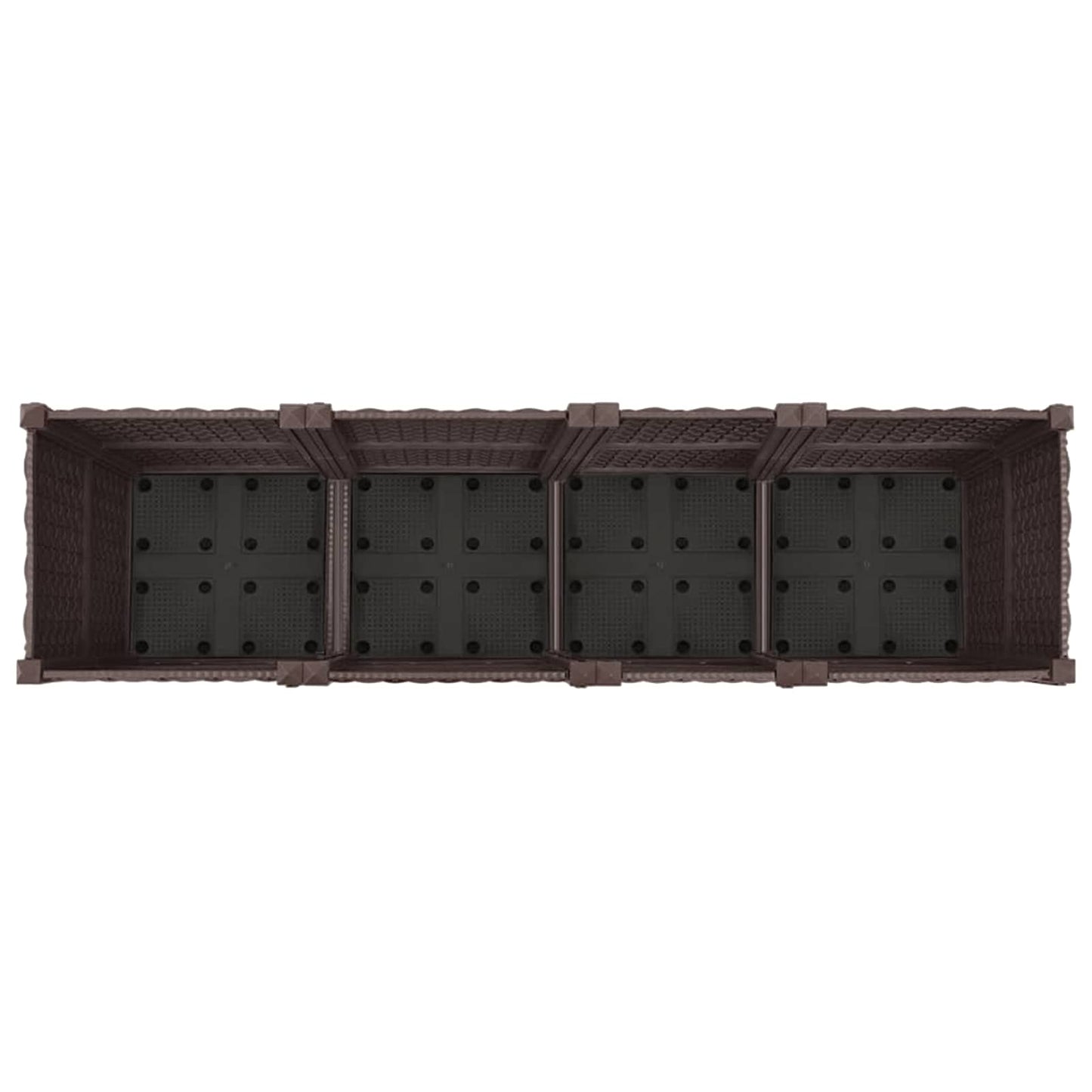 Gartenpflanzer 160 X 40 X 44 Cm Pp Braun