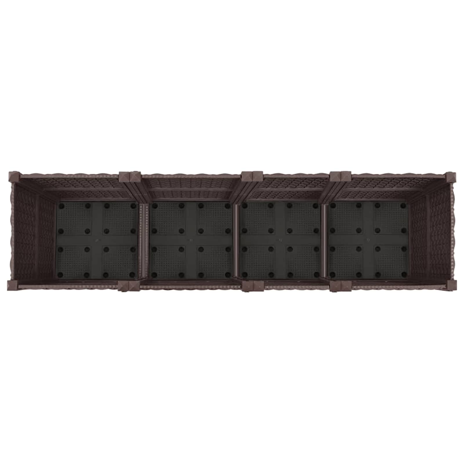 Gartenpflanzer 160 X 40 X 44 Cm Pp Braun