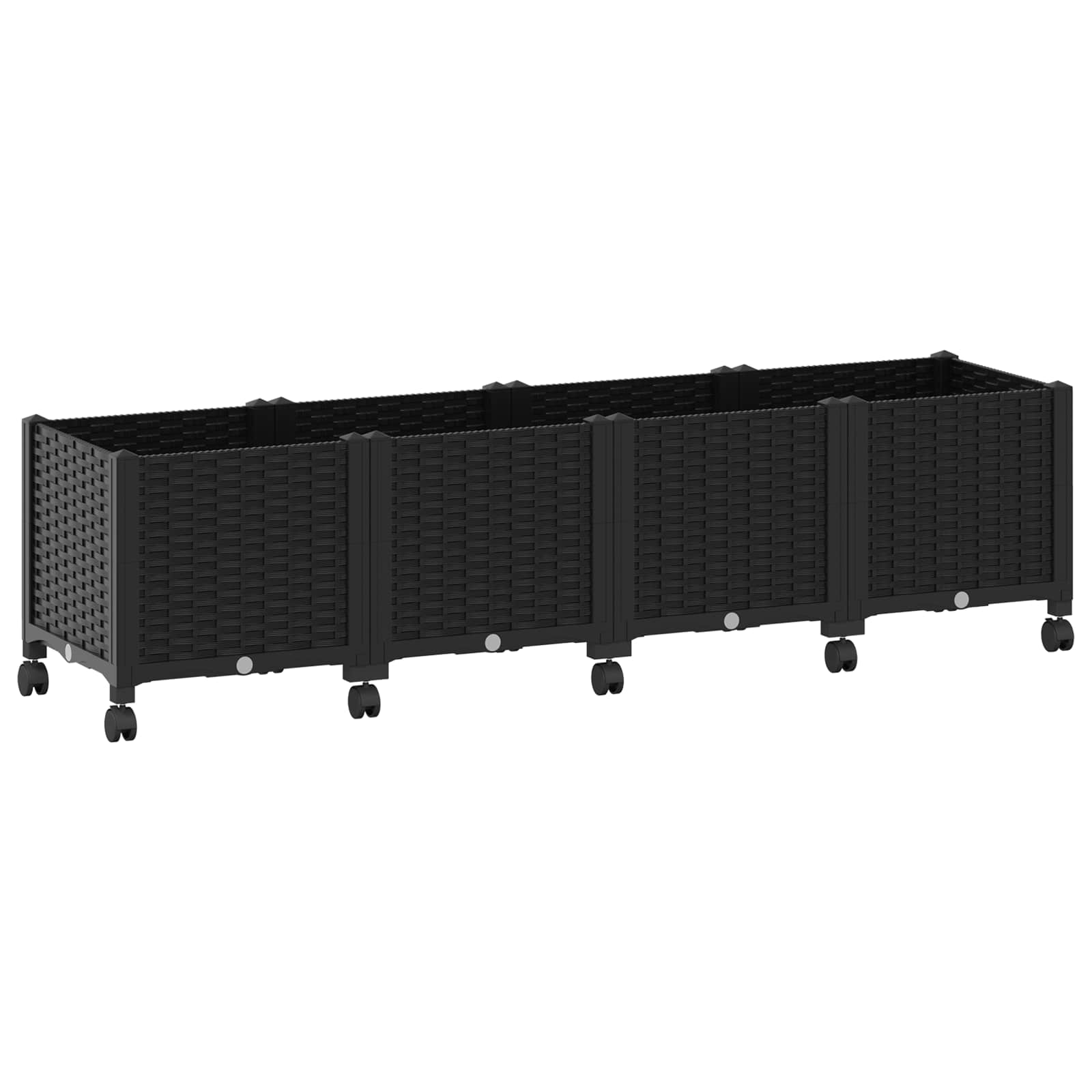 Gartenpflanzer 160 X 40 X 44 Cm Pp Schwarz
