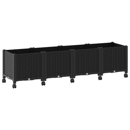 Gartenpflanzer 160 X 40 X 44 Cm Pp Schwarz