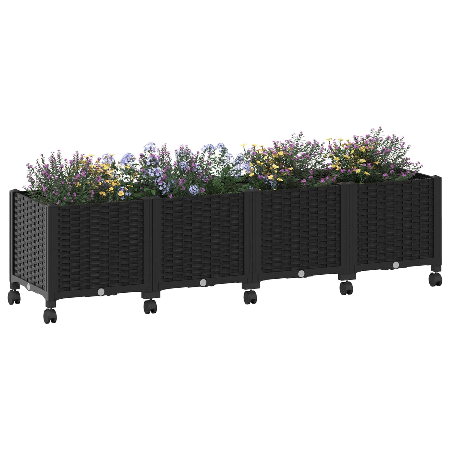 Gartenpflanzer 160 X 40 X 44 Cm Pp Schwarz