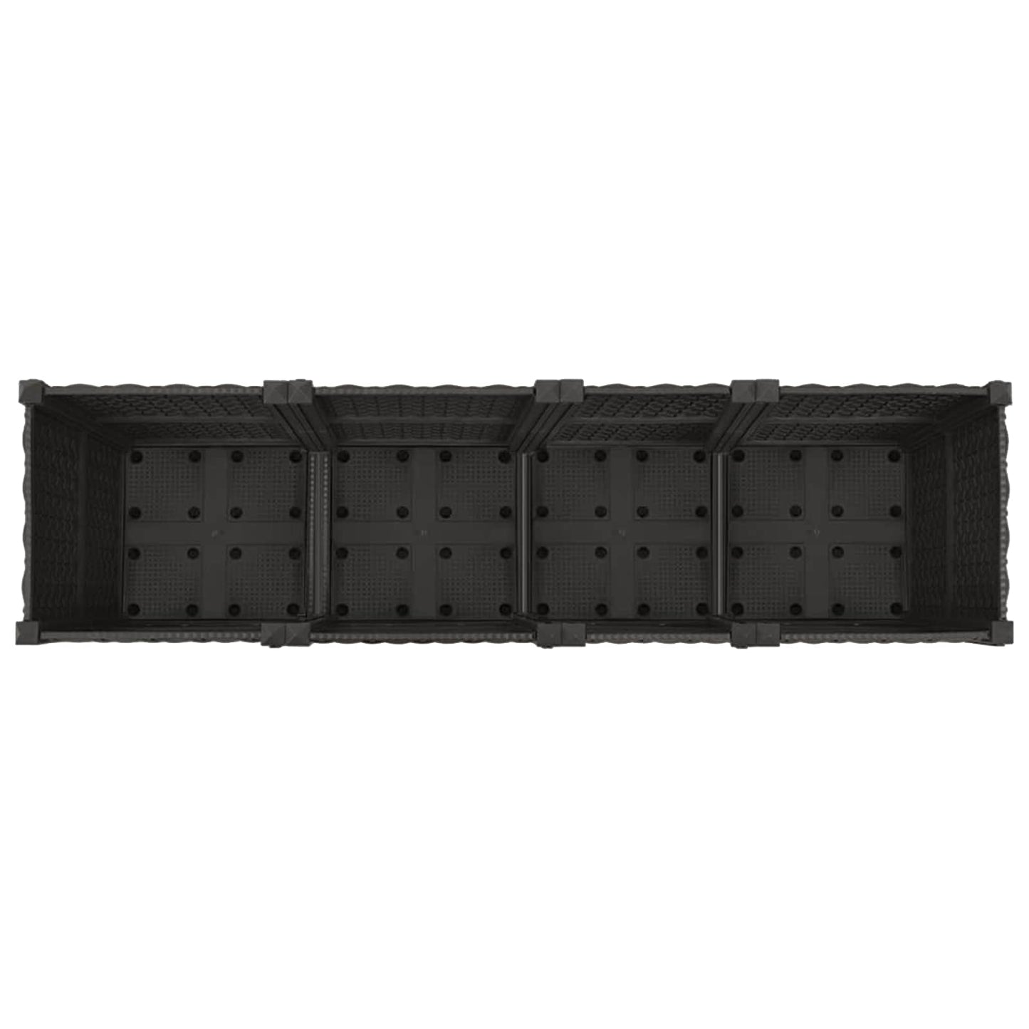 Gartenpflanzer 160 X 40 X 44 Cm Pp Schwarz