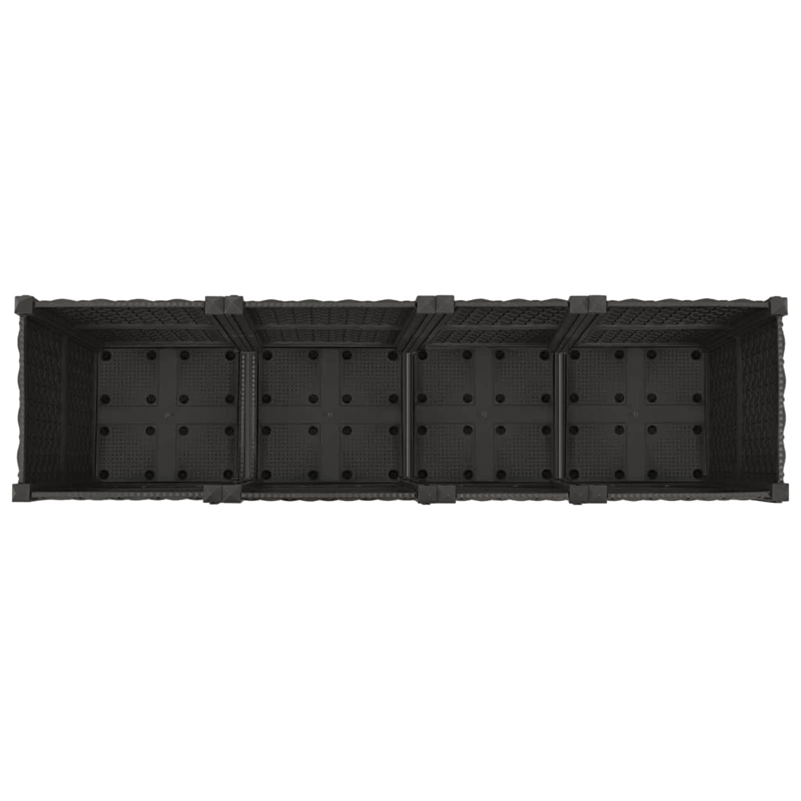 Gartenpflanzer 160 X 40 X 44 Cm Pp Schwarz