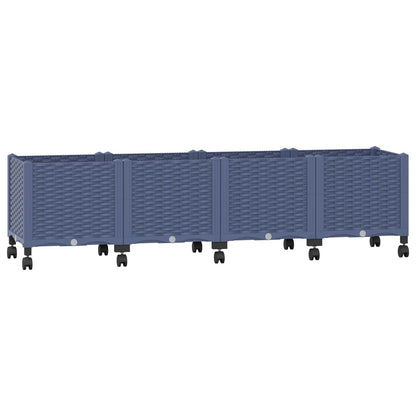 Gartenpflanzer 160 X 40 X 48 Cm Pp Blaugrau
