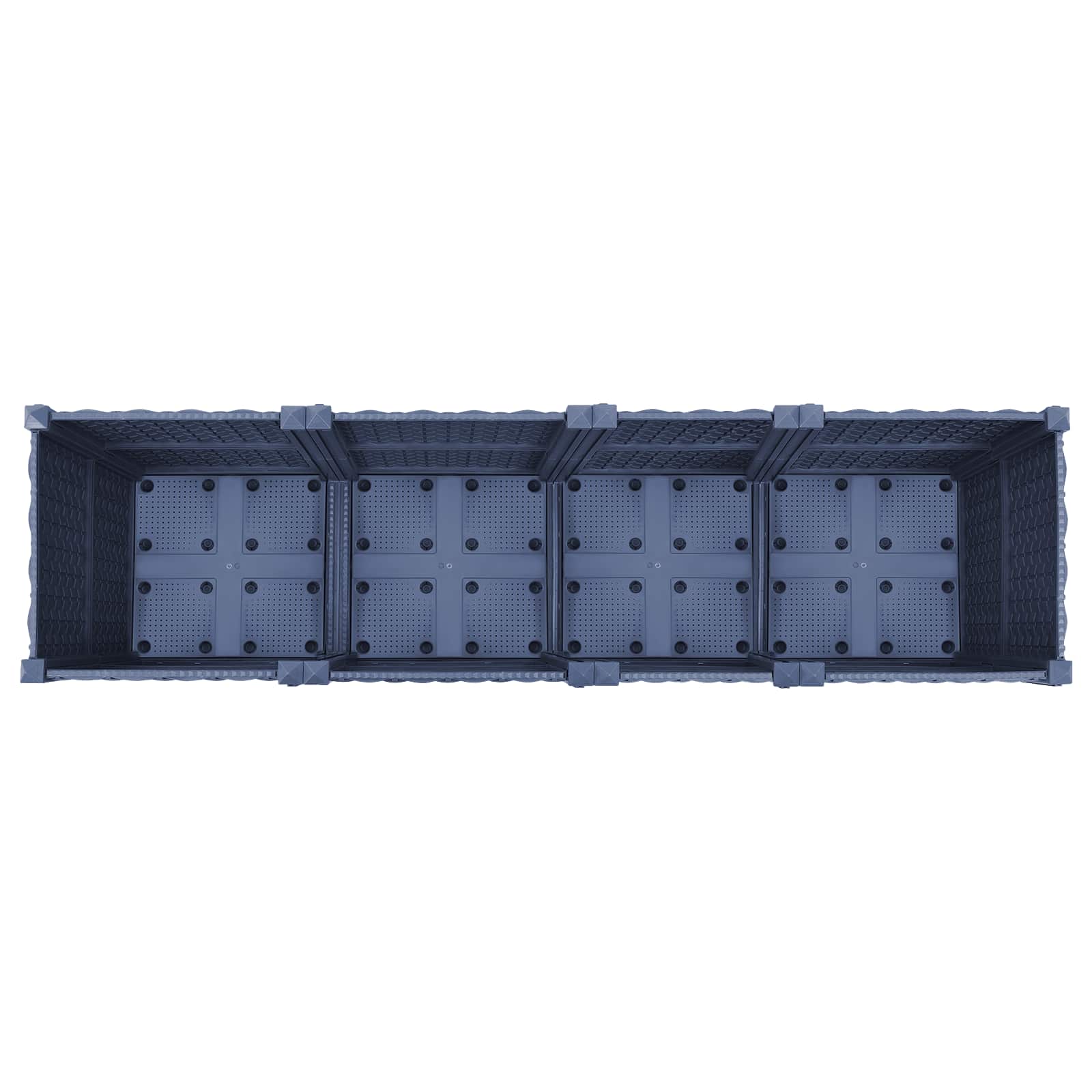 Gartenpflanzer 160 X 40 X 48 Cm Pp Blaugrau