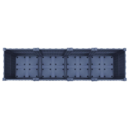 Gartenpflanzer 160 X 40 X 48 Cm Pp Blaugrau
