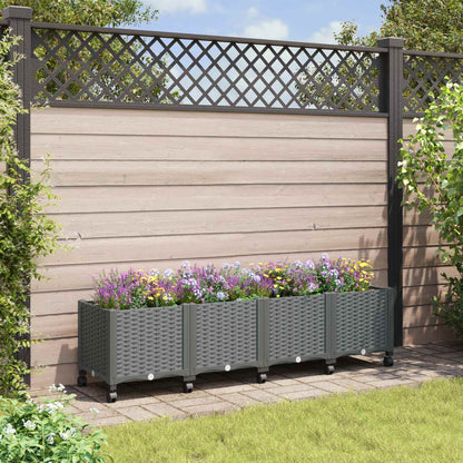 Hochbeet 80X80X38 Cm Polypropylen Hellgrau