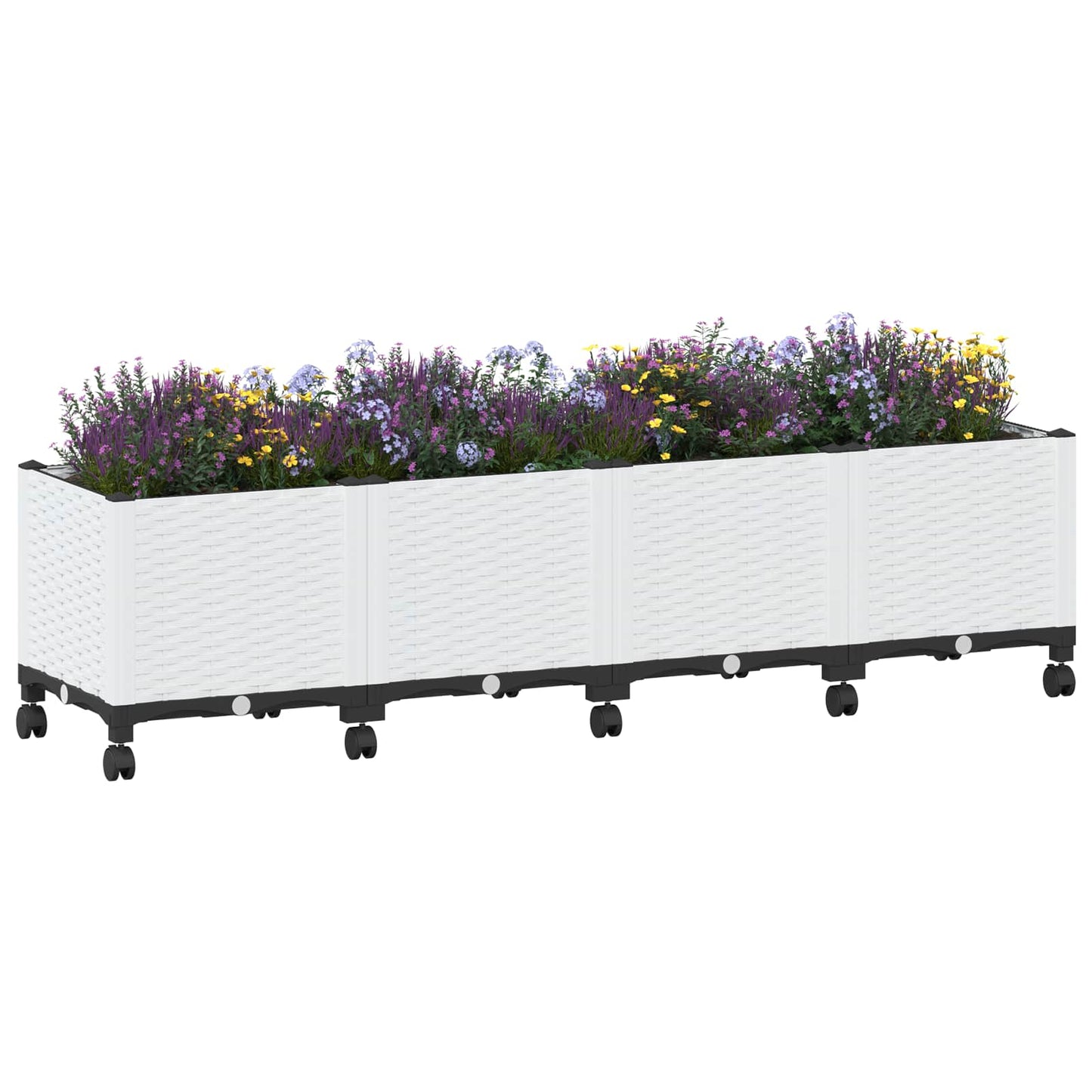Gartenpflanzer 160 X 40 X 48 Cm Pp Weiß