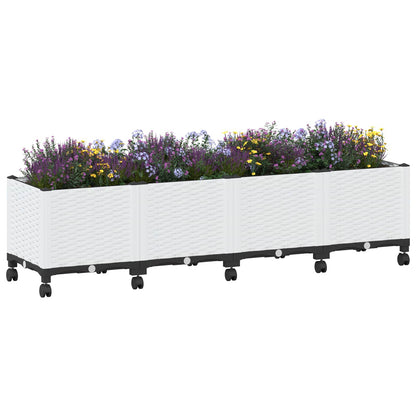 Gartenpflanzer 160 X 40 X 48 Cm Pp Weiß