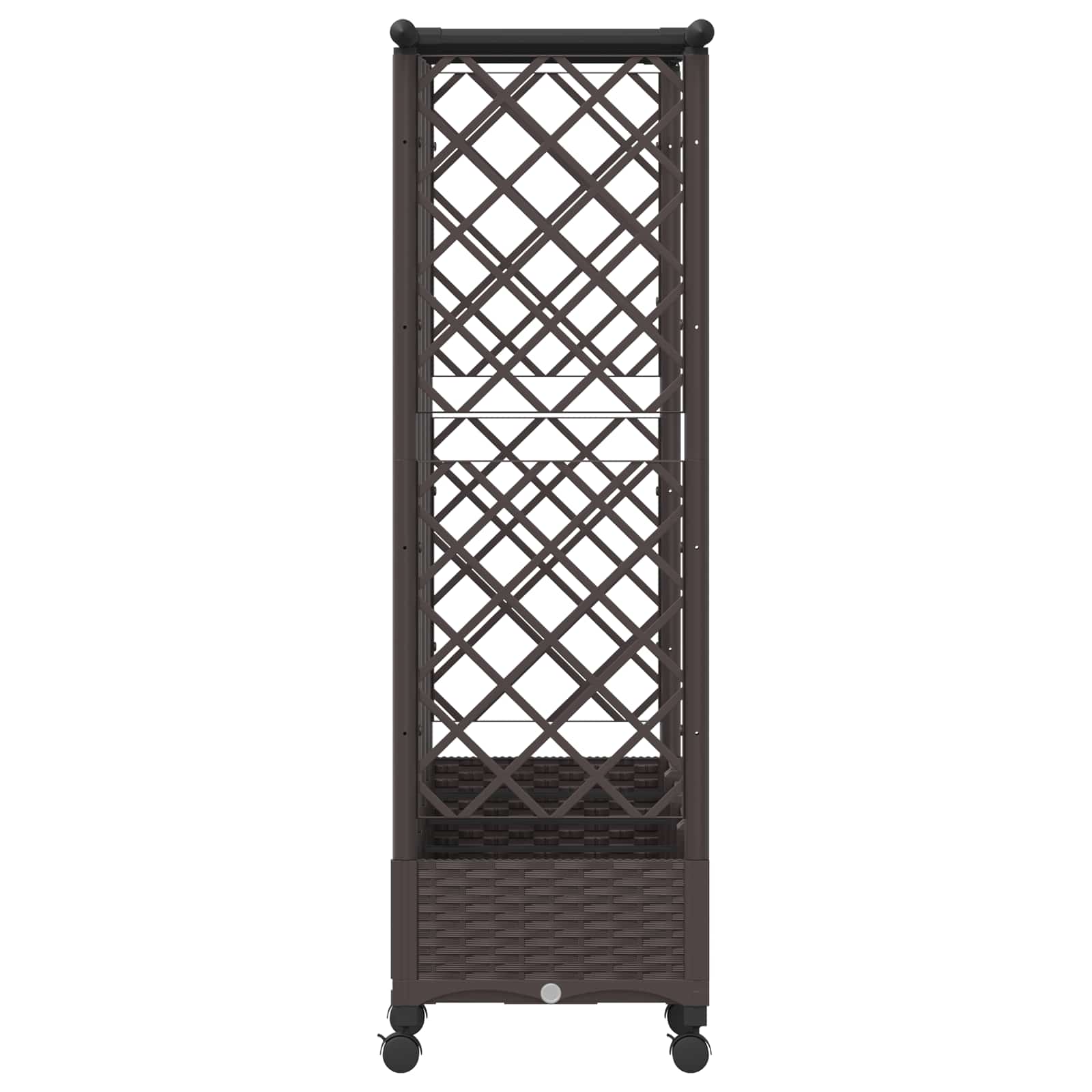 Hochbeet Mit Rankgitter Und Dach 202,5 X 40 X 127 Cm Pp Braun