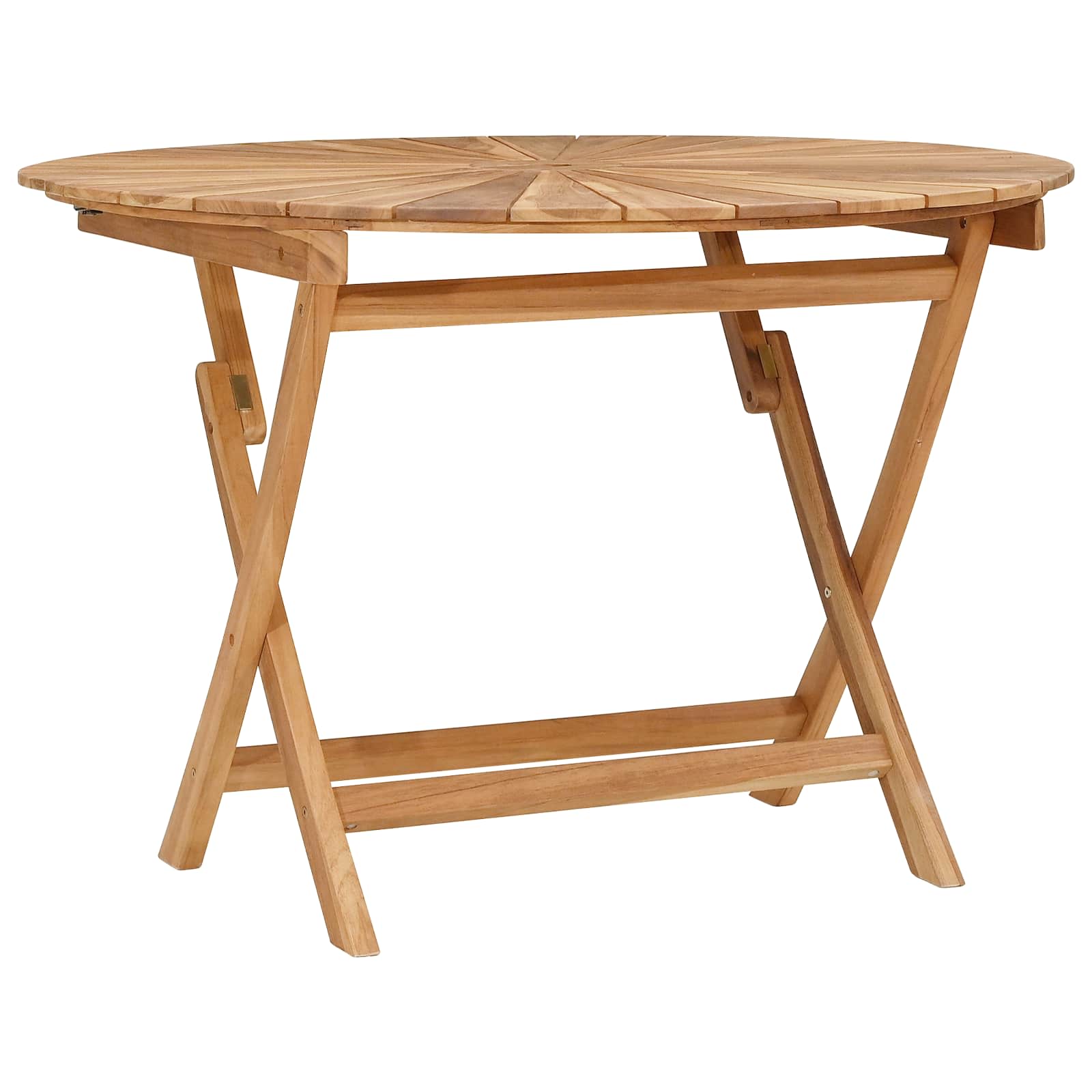 Klappbarer Gartentisch Natur Teak-Massivholz