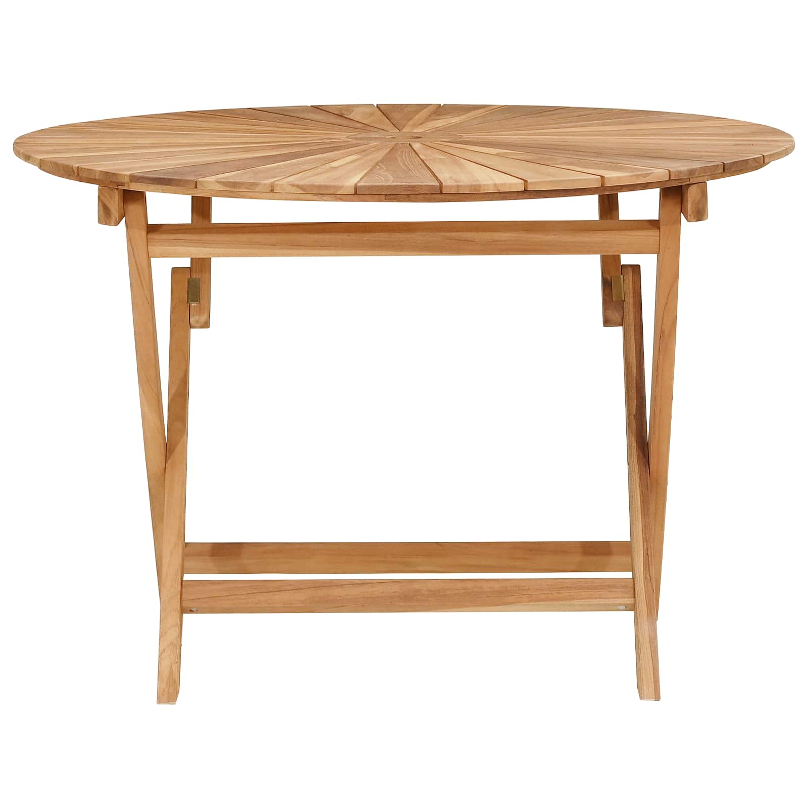 Klappbarer Gartentisch Natur Teak-Massivholz