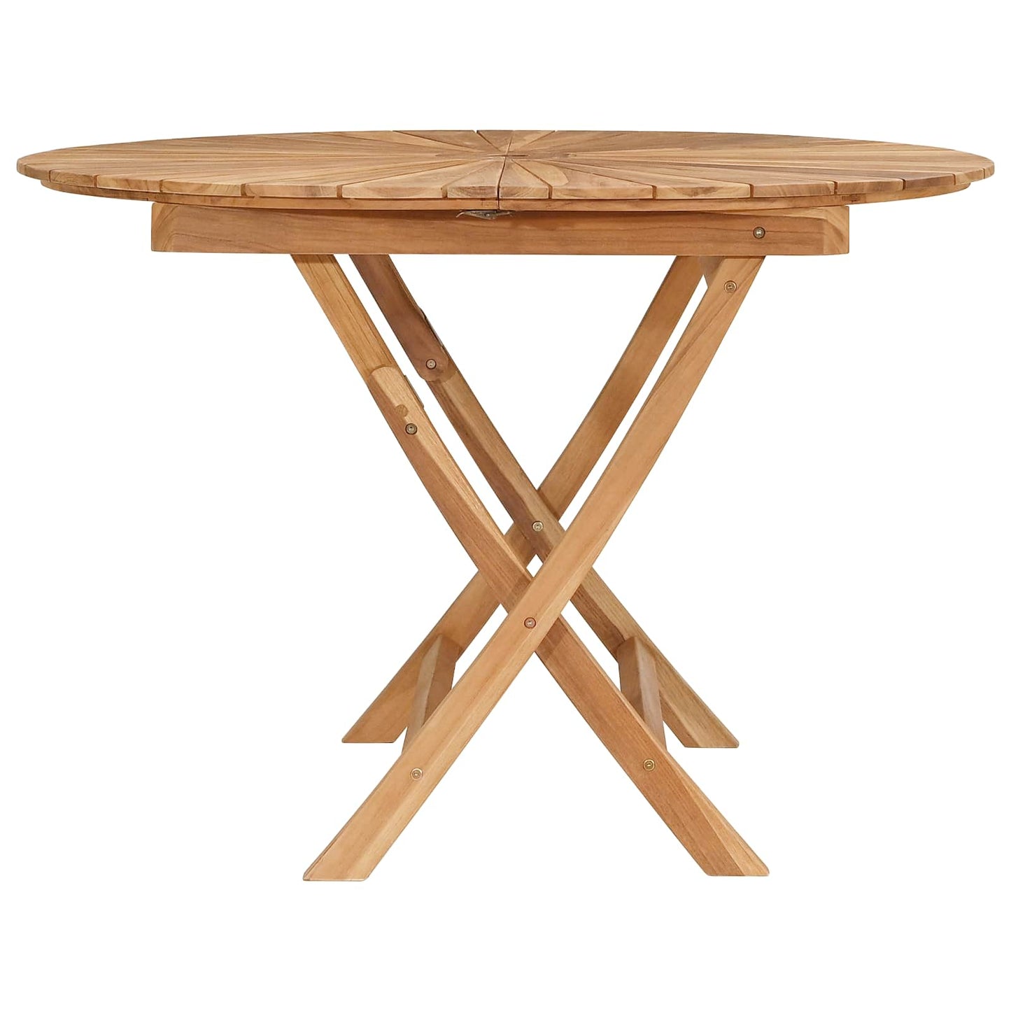 Klappbarer Gartentisch Natur Teak-Massivholz