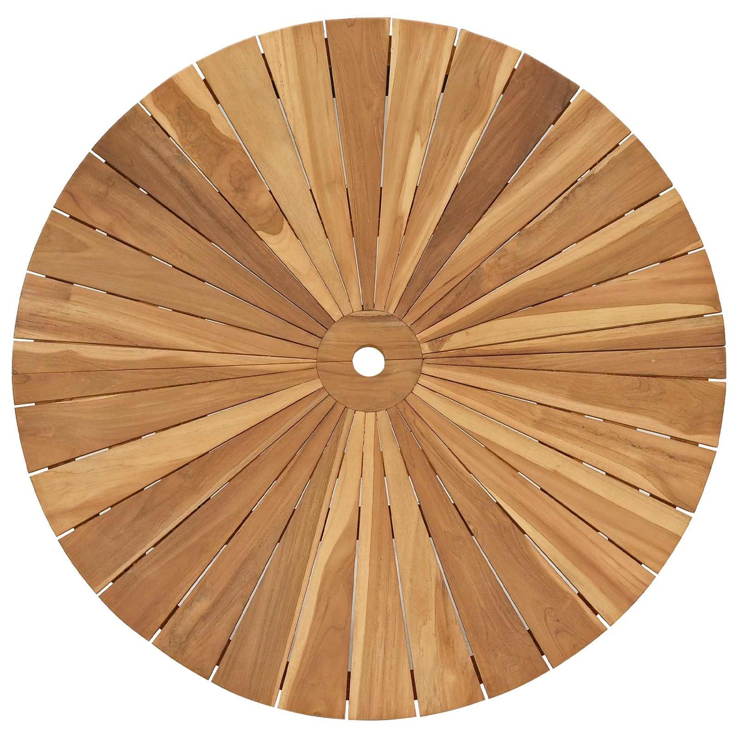 Klappbarer Gartentisch Natur Teak-Massivholz