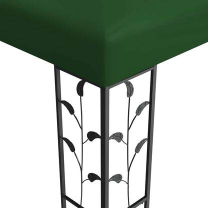 Pavillon 3 X 3 X 2,68 M Grün Polyester Und Stahl