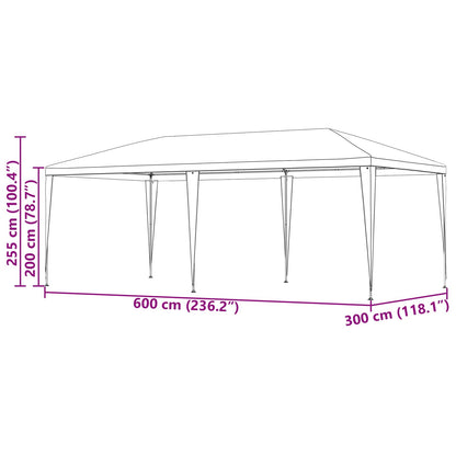 Partyzelt 600 X 300 X 255 Cm Pe Und Stahl