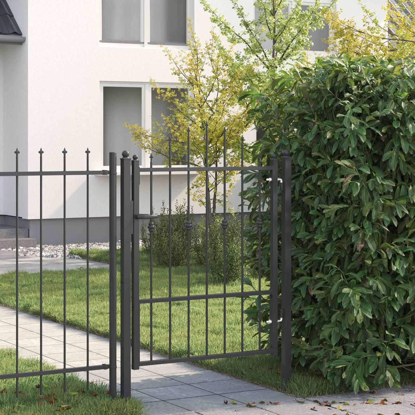 Zauntor Horst Metall Schwarz Abschließbar