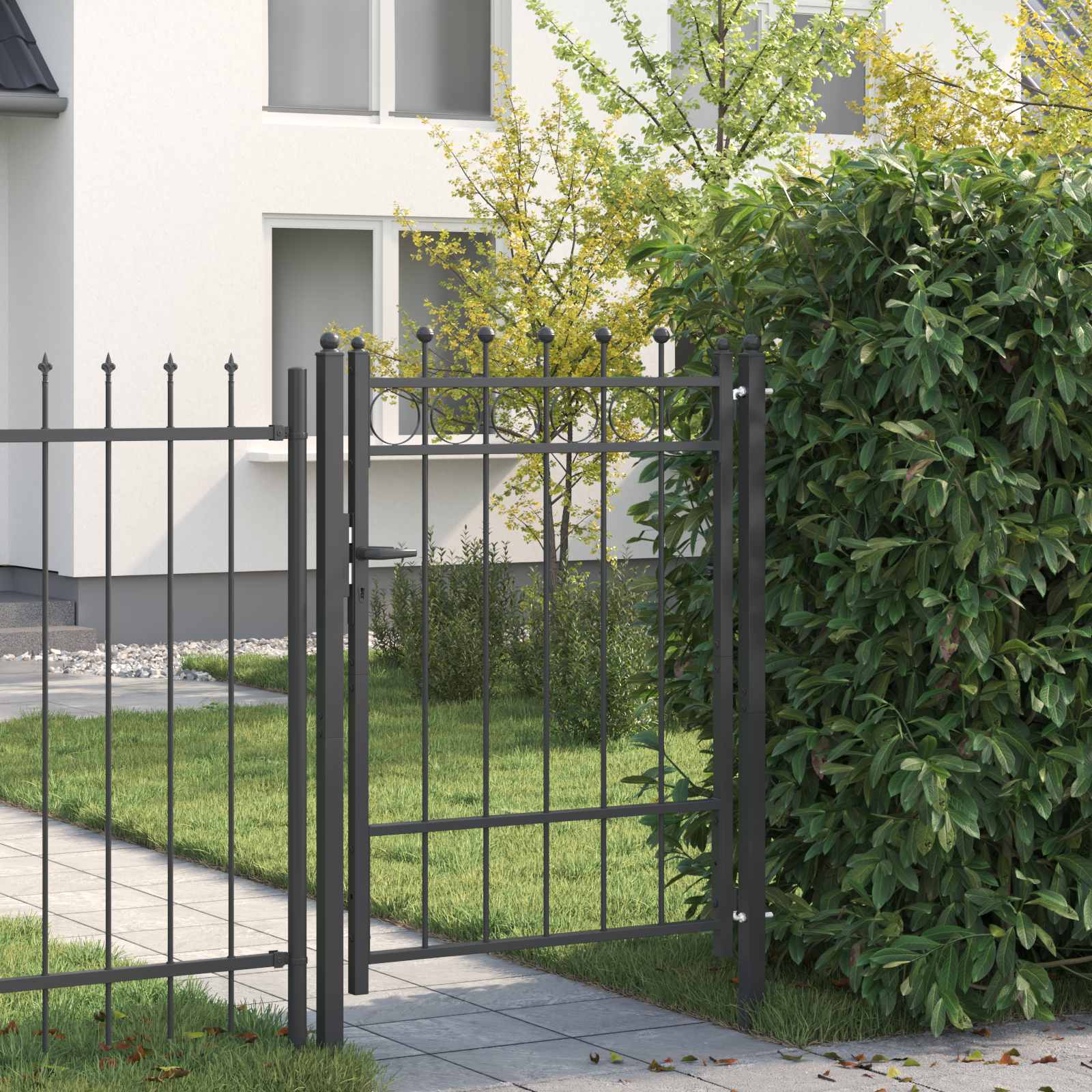 Zauntor Horst Metall Schwarz Abschließbar