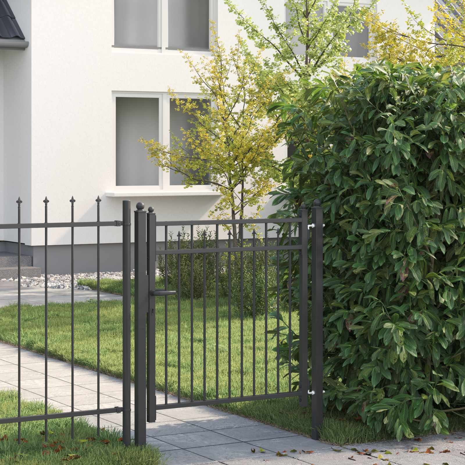 Zauntor Horst Metall Schwarz Abschließbar