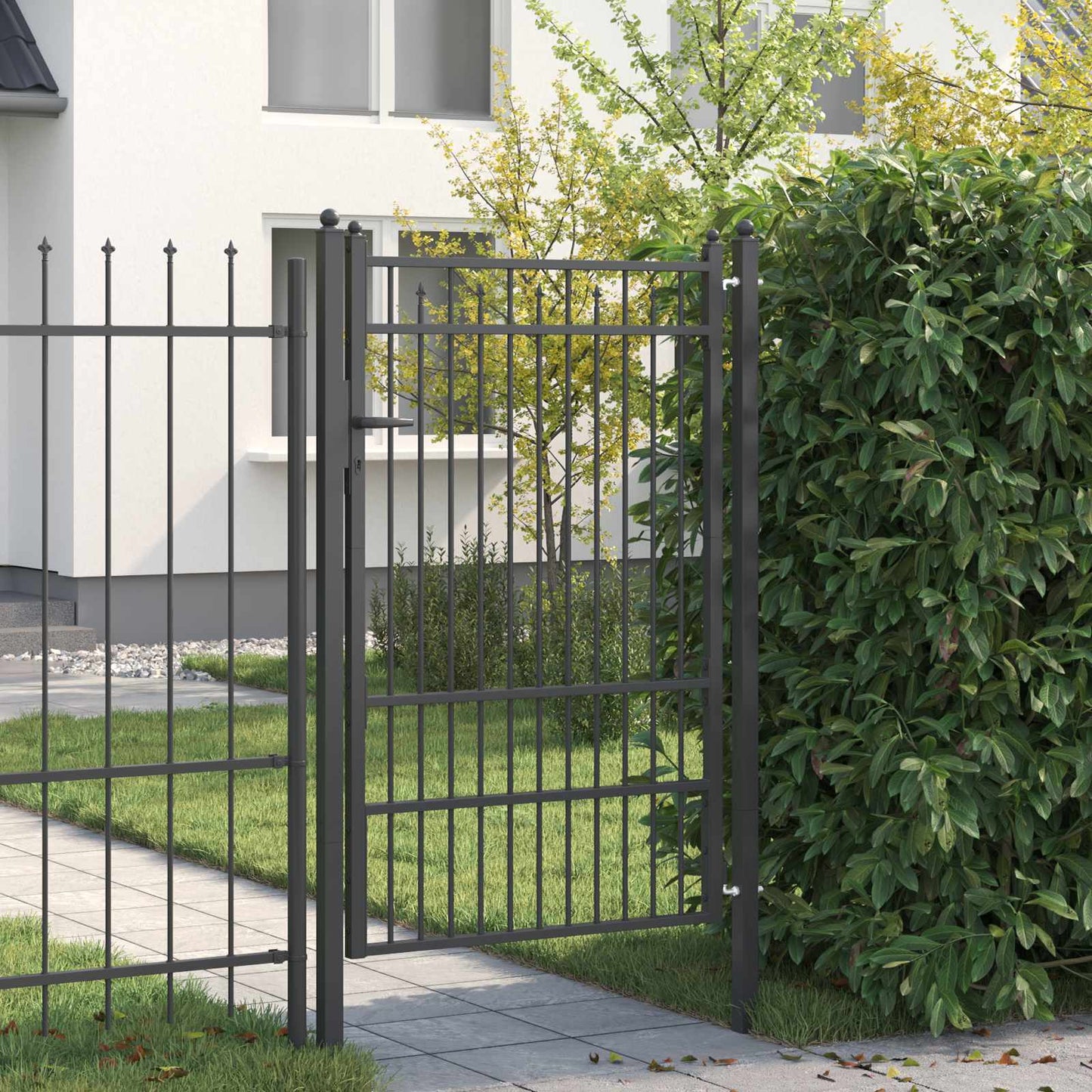 Zauntor Horst Metall Schwarz Abschließbar