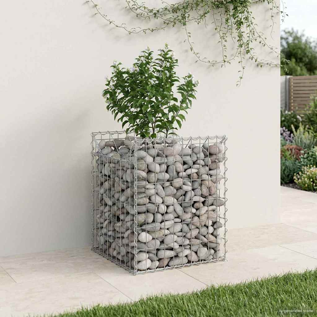 Gabionen-Hochbeet 3 Pcs Silber