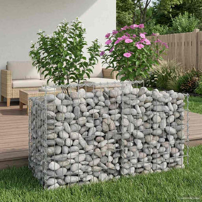 Gabionen-Hochbeet 3 Pcs Silber