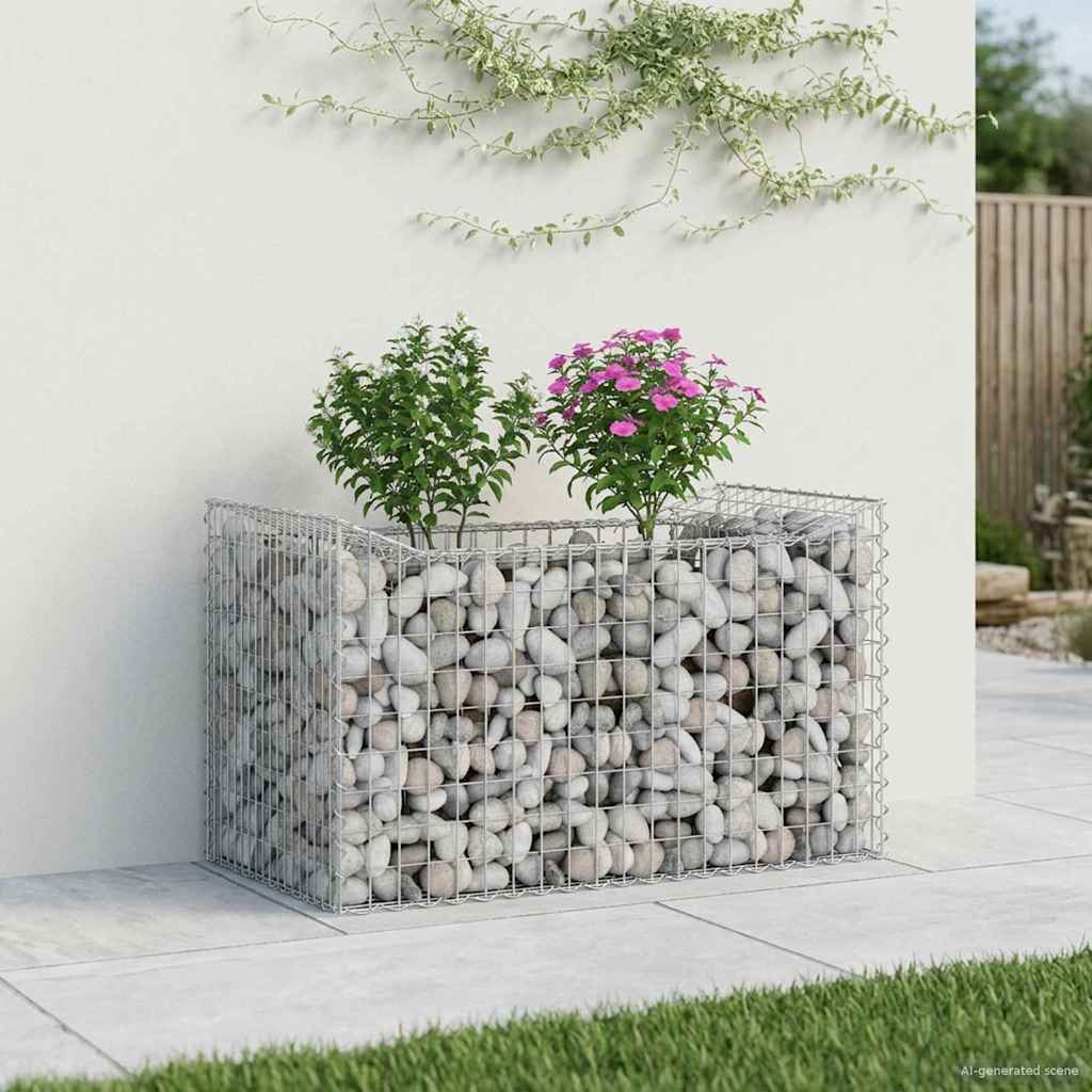 Gabionen-Hochbeet 3 Pcs Silber