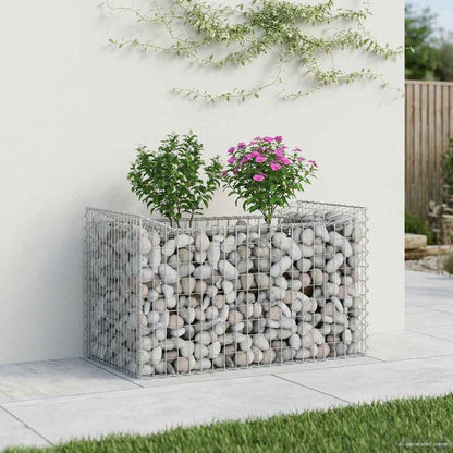 Gabionen-Hochbeet 3 Pcs Silber