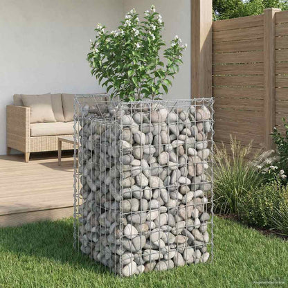Gabionen-Hochbeet 3 Pcs Silber