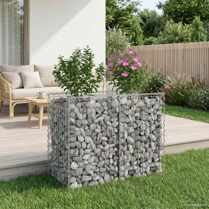 Gabionen-Hochbeet 3 Pcs Silber