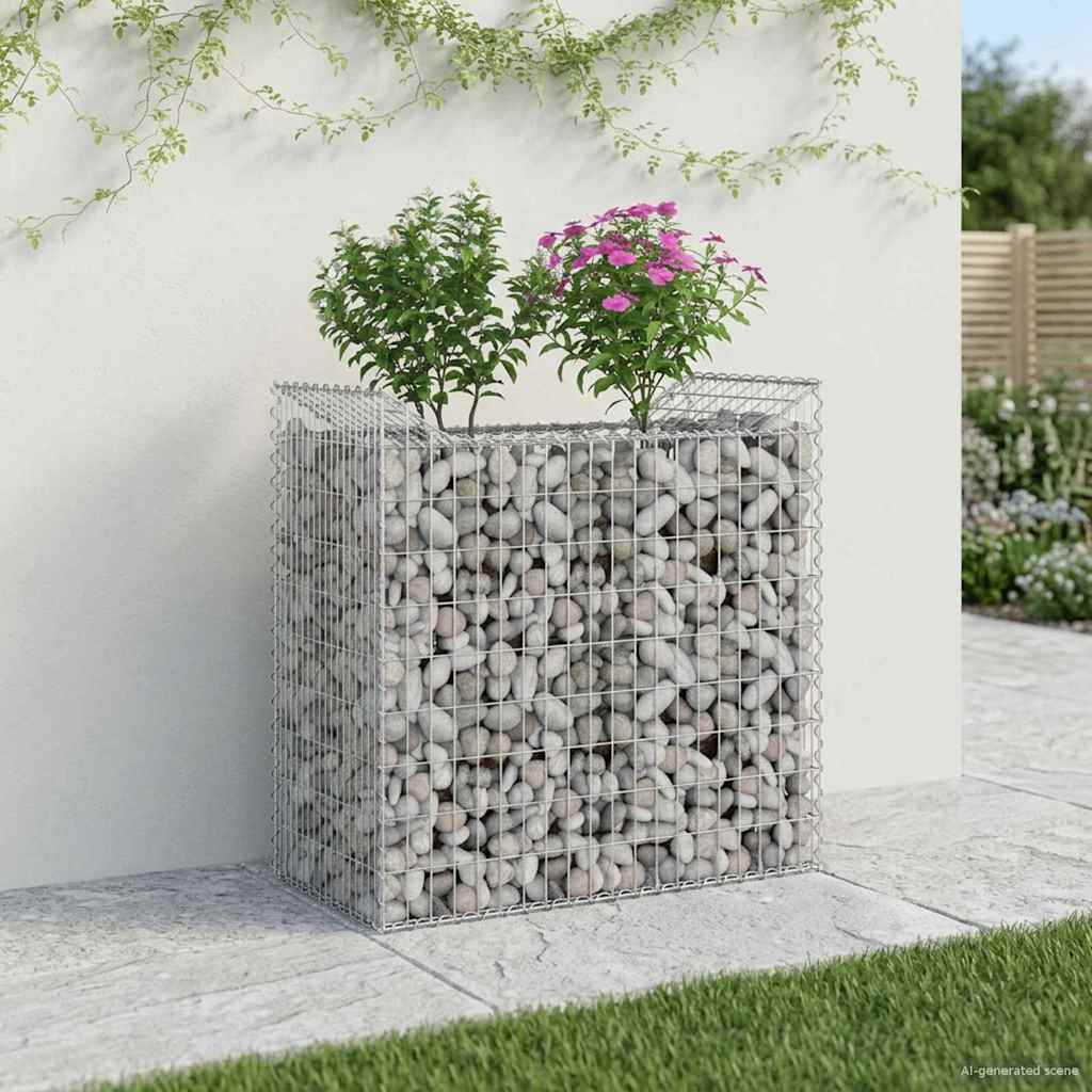 Gabionen-Hochbeet 3 Pcs Silber