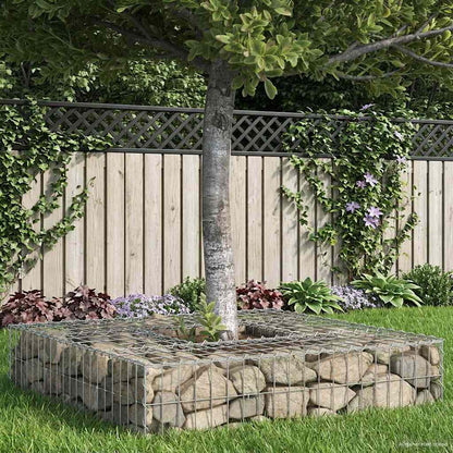 Gabionen Hochbeet Silber