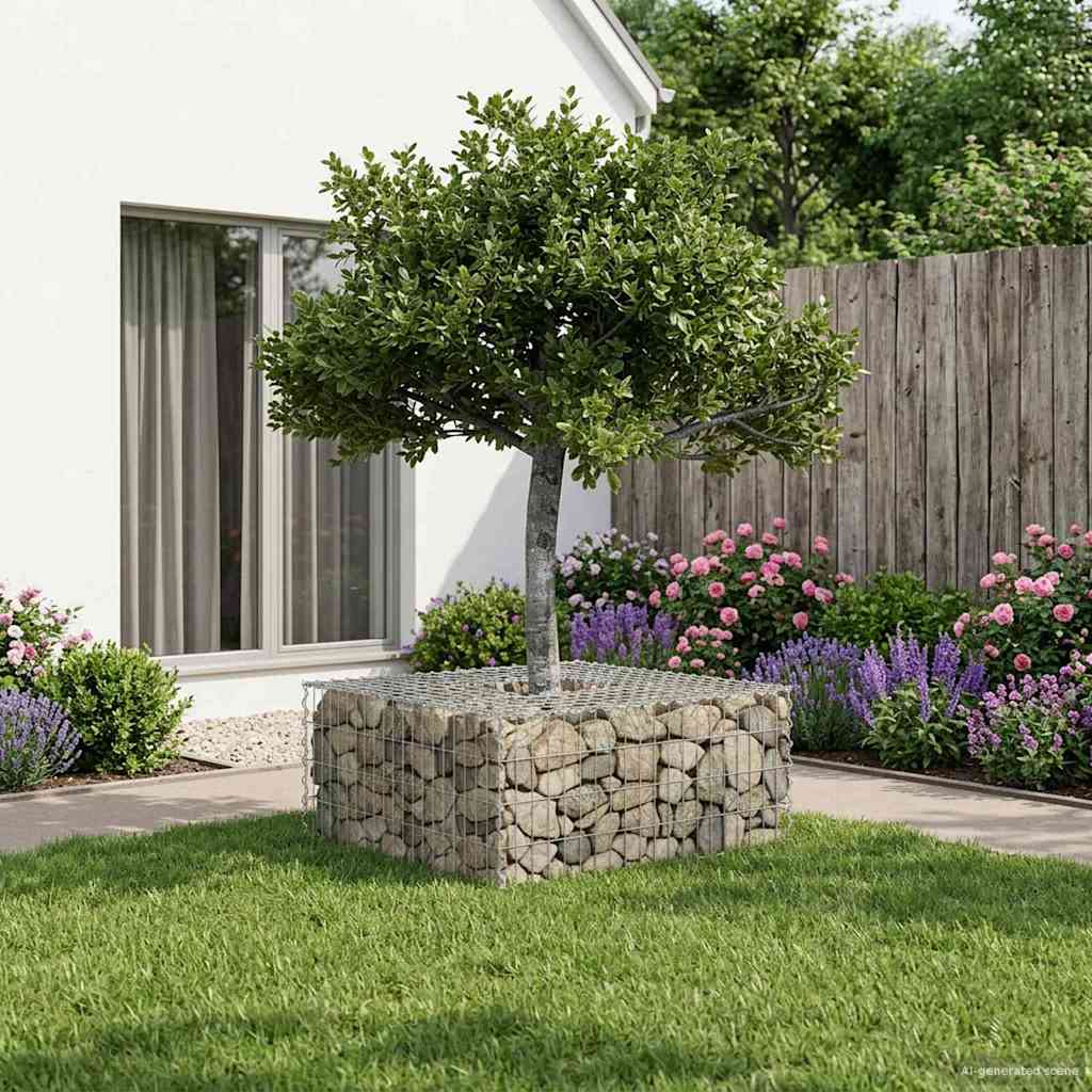 Gabionen Hochbeet Silber