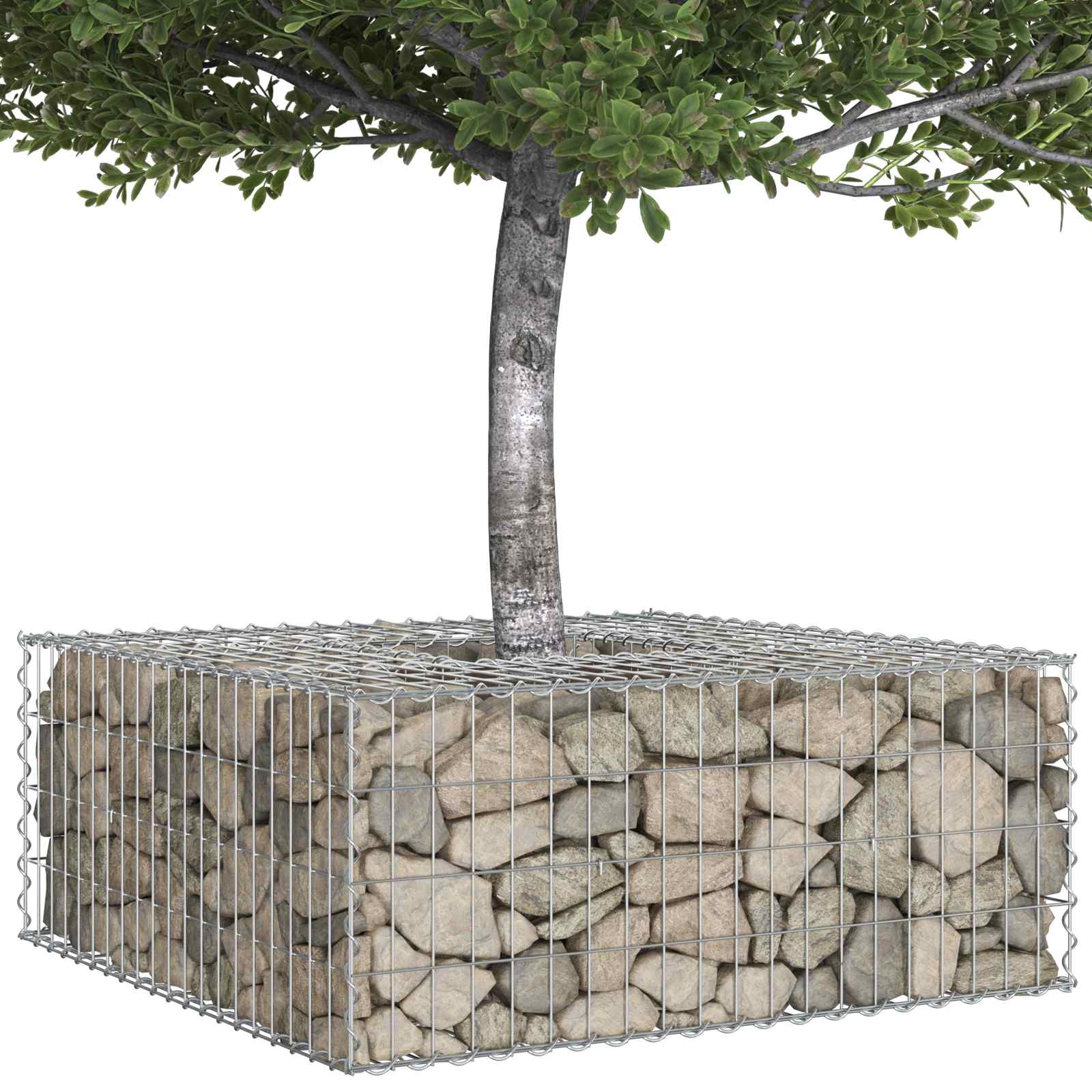 Gabionen Hochbeet Silber