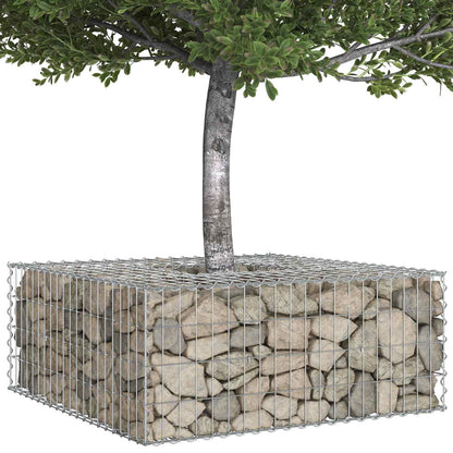Gabionen Hochbeet Silber