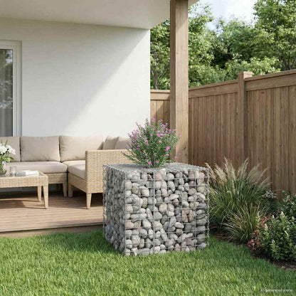 Gabionen Hochbeet Silber