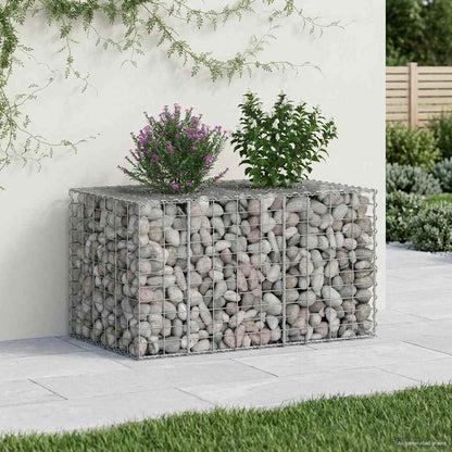 Gabionen Hochbeet Silber
