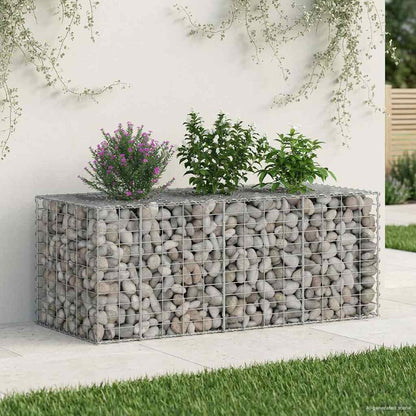 Gabionen Hochbeet Silber