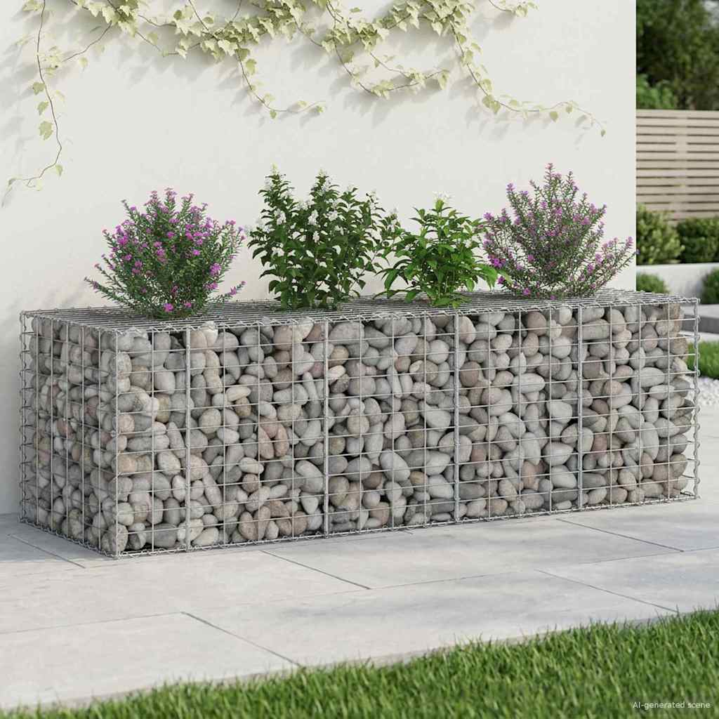 Gabionen Hochbeet Silber