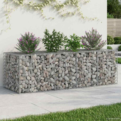 Gabionen Hochbeet Silber