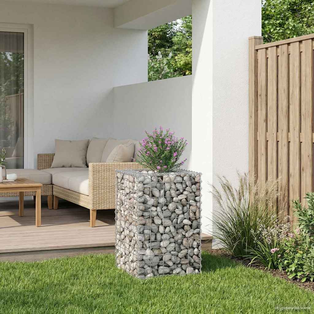 Gabionen Hochbeet Silber