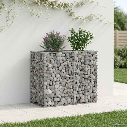 Gabionen Hochbeet Silber